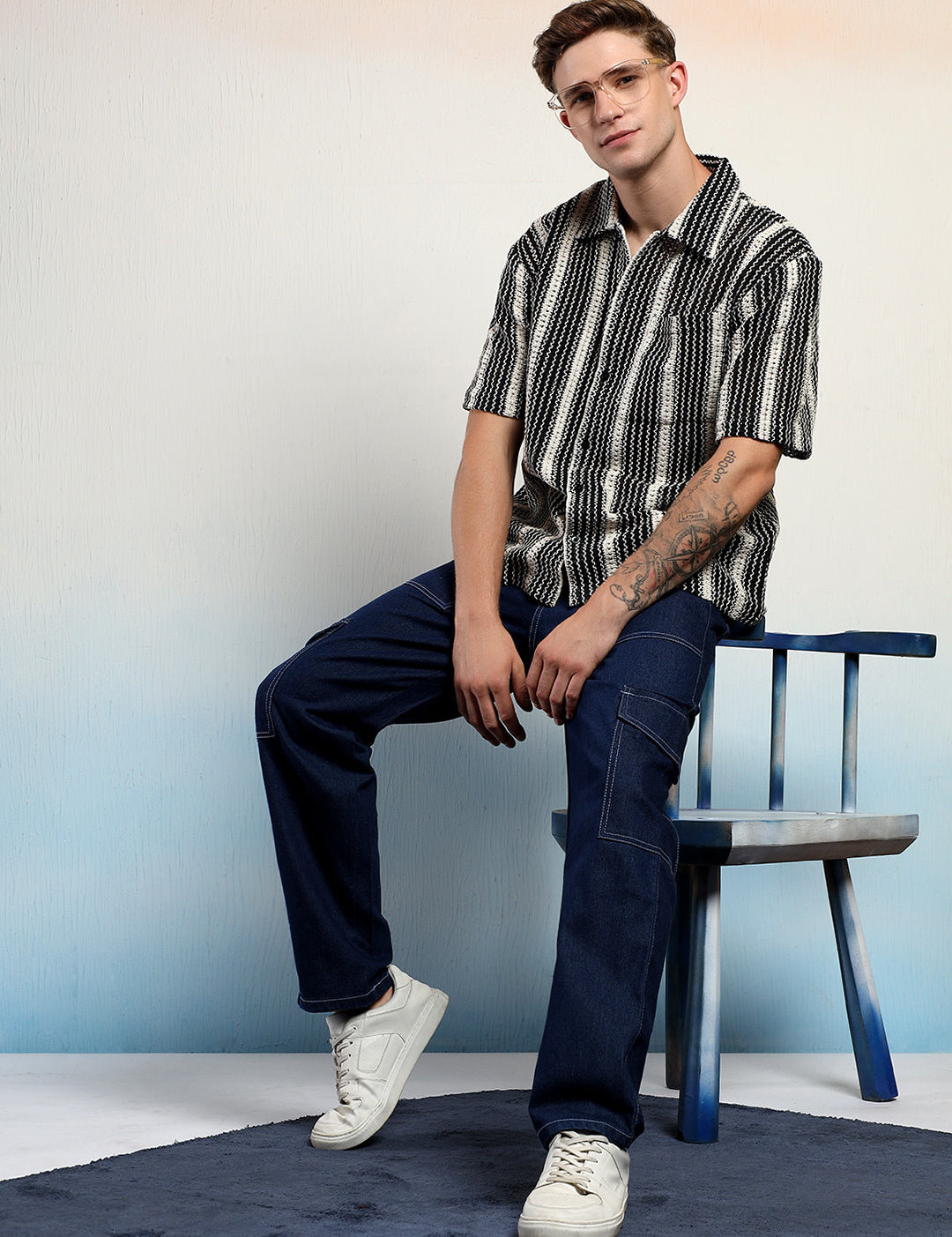 KOTTY Men Striped Casual Multicolor Shirt 