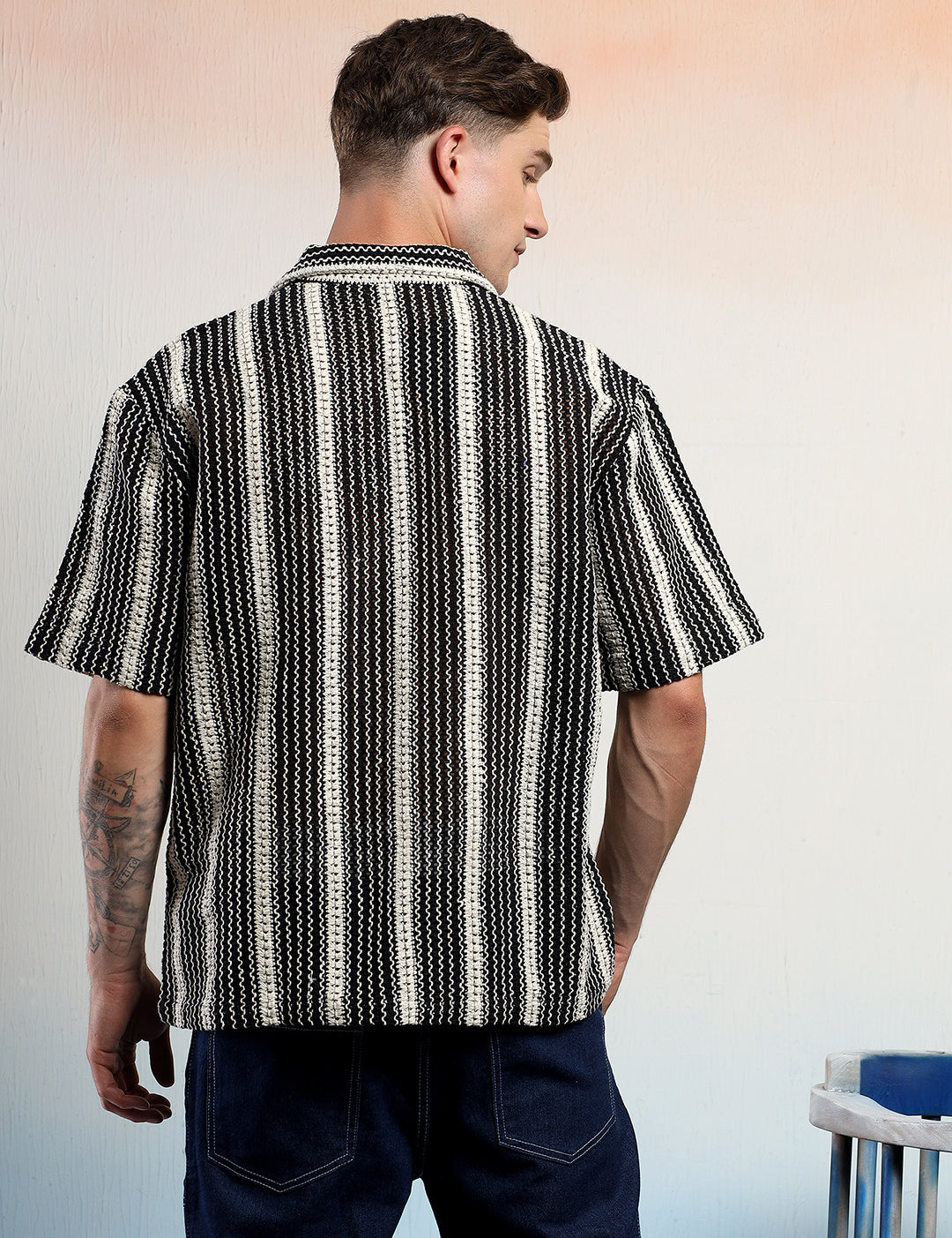 KOTTY Men Striped Casual Multicolor Shirt 