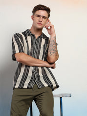 KOTTY Men Striped Casual Multicolor Shirt 