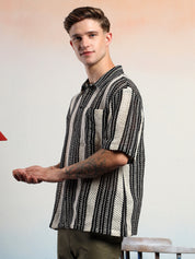 KOTTY Men Striped Casual Multicolor Shirt 