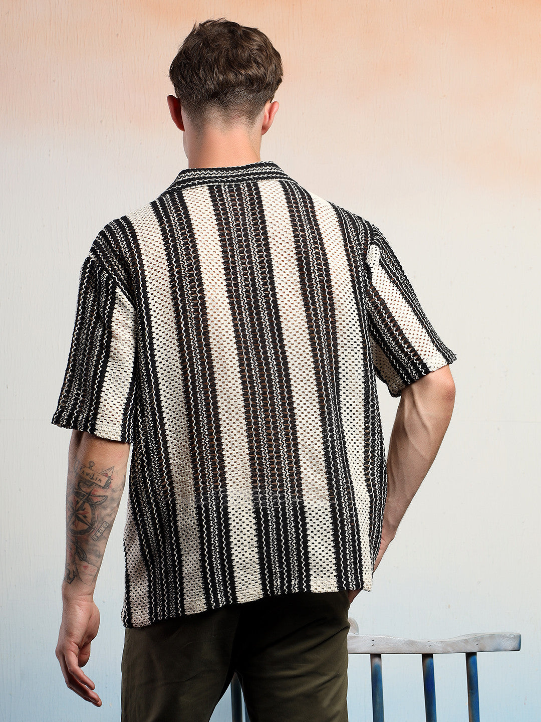 KOTTY Men Striped Casual Multicolor Shirt 