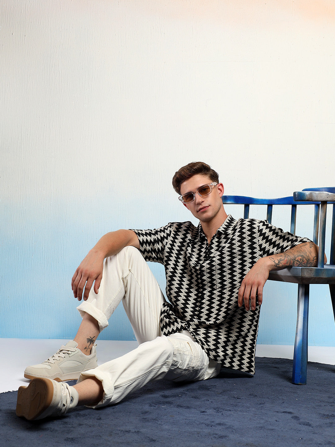KOTTY Men Striped Casual Multicolor Shirt 