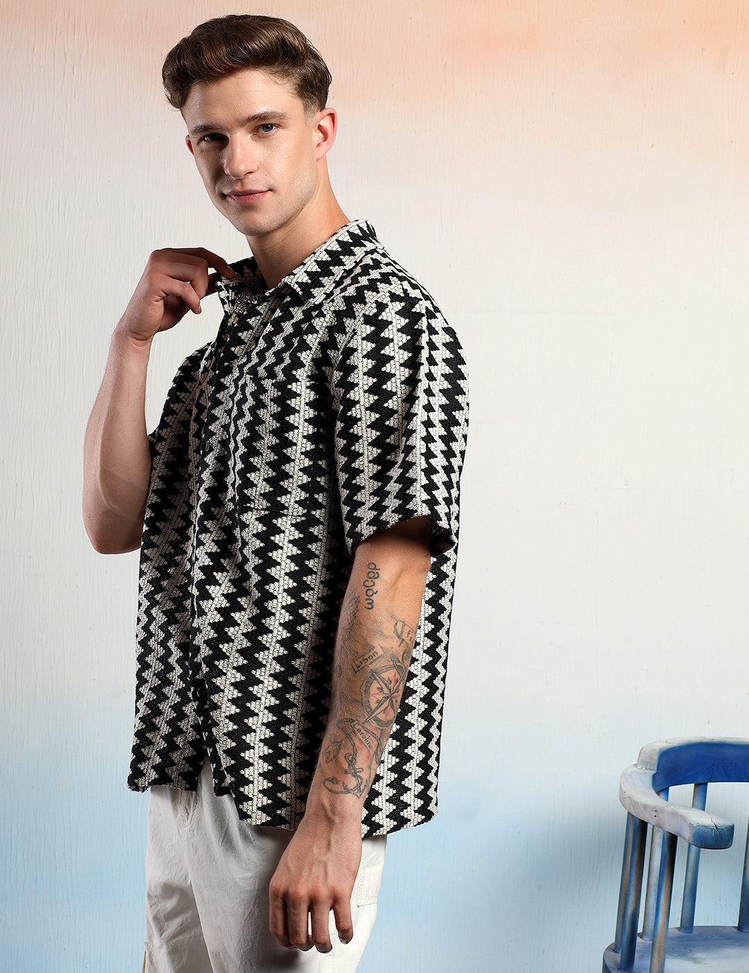 KOTTY Men Striped Casual Multicolor Shirt 