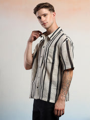 KOTTY Men Striped Casual Multicolor Shirt 