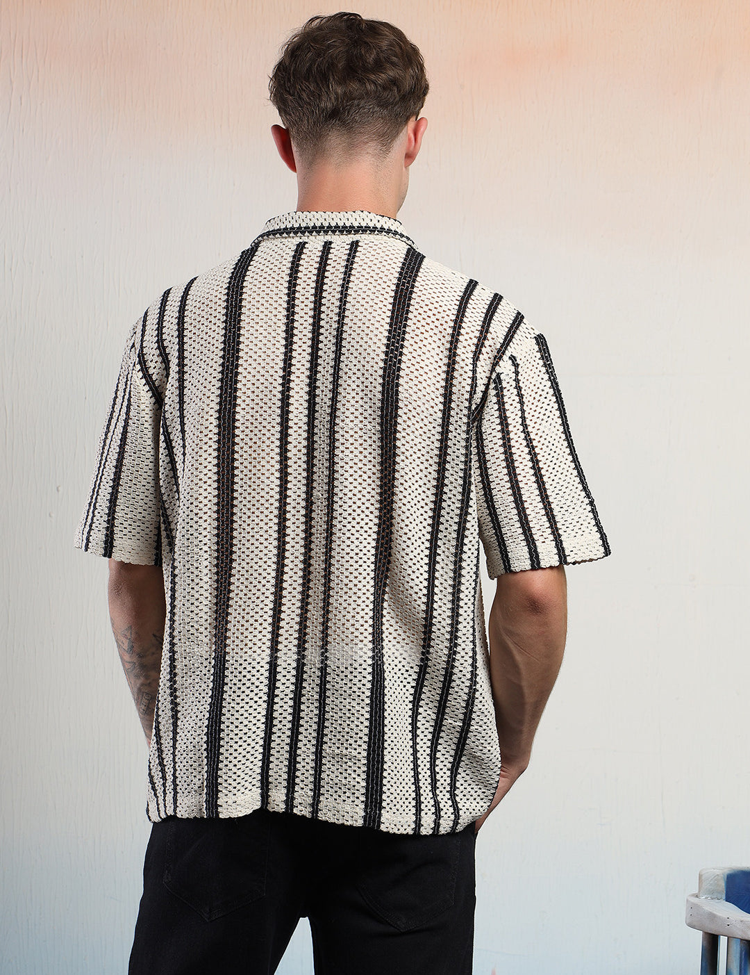 KOTTY Men Striped Casual Multicolor Shirt 
