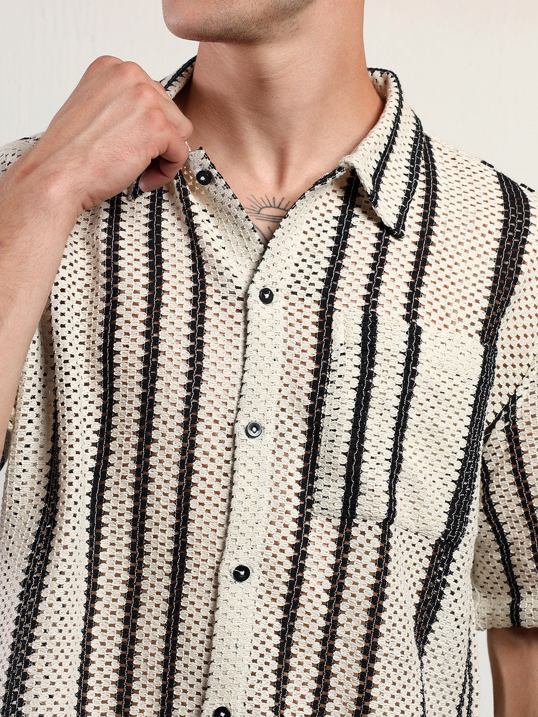 KOTTY Men Striped Casual Multicolor Shirt 
