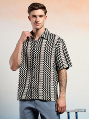 KOTTY Men Striped Casual Multicolor Shirt 