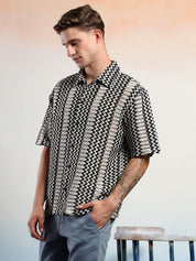 KOTTY Men Striped Casual Multicolor Shirt 