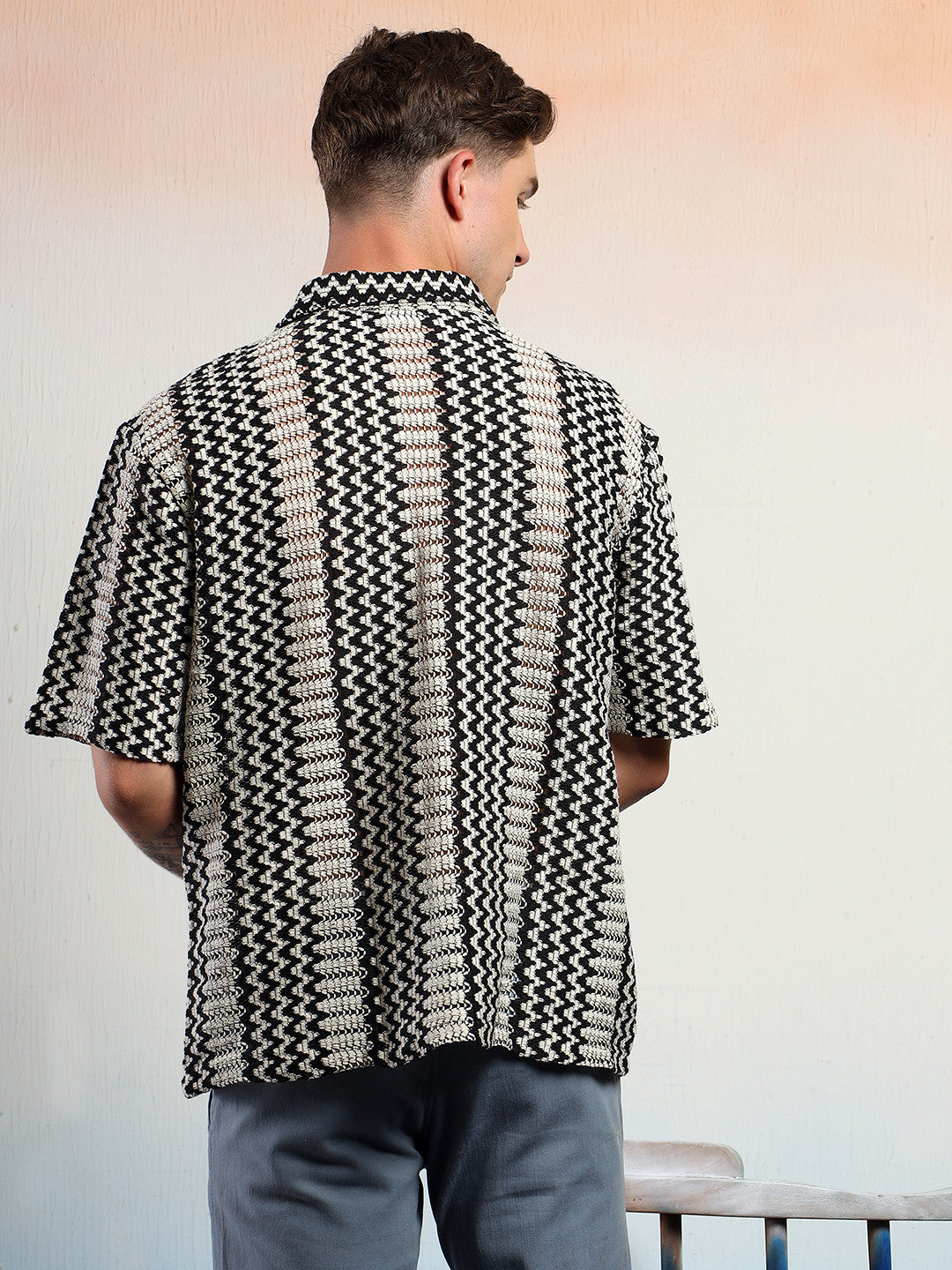 KOTTY Men Striped Casual Multicolor Shirt 