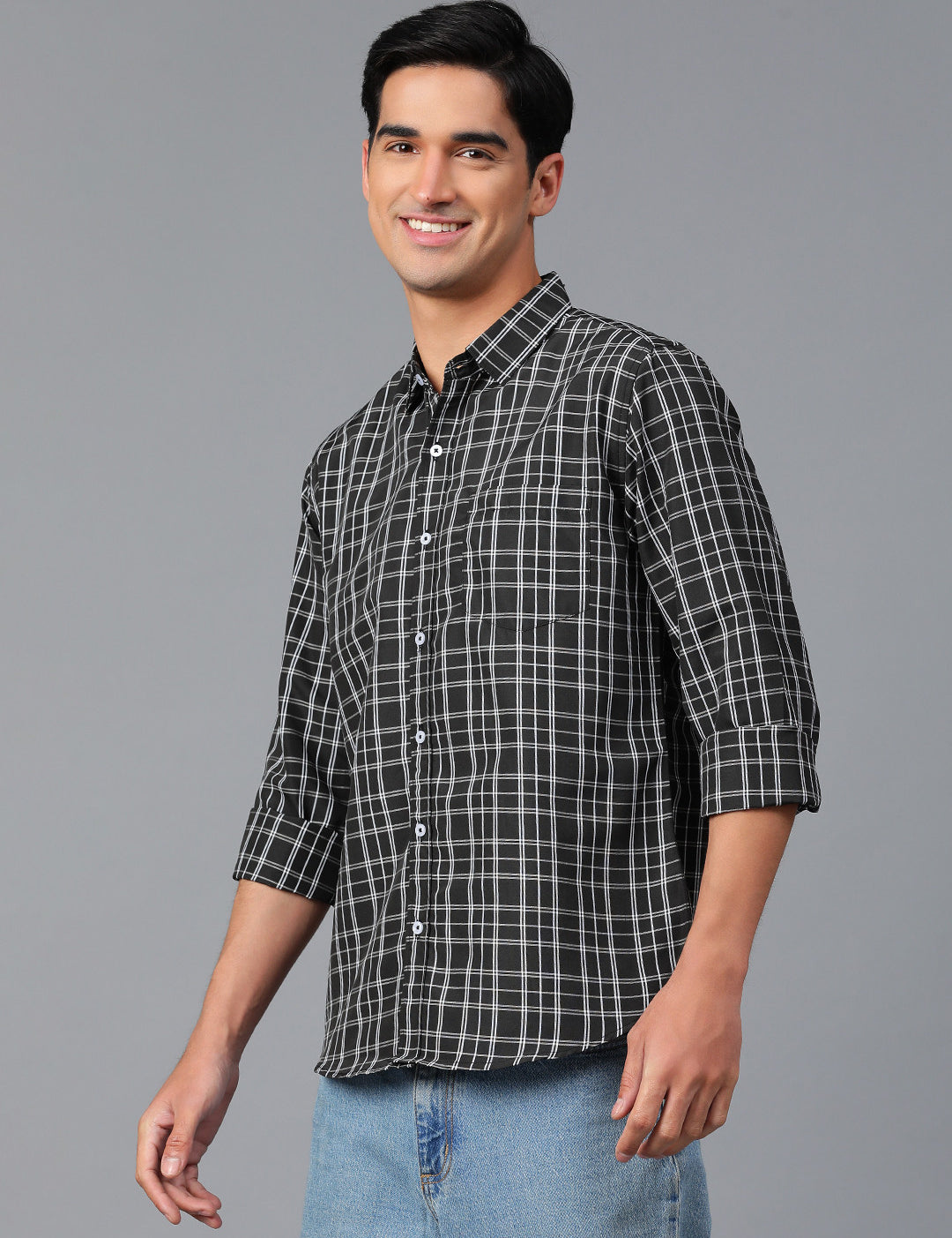 KOTTY Men Checkered Casual Multicolor Shirt 