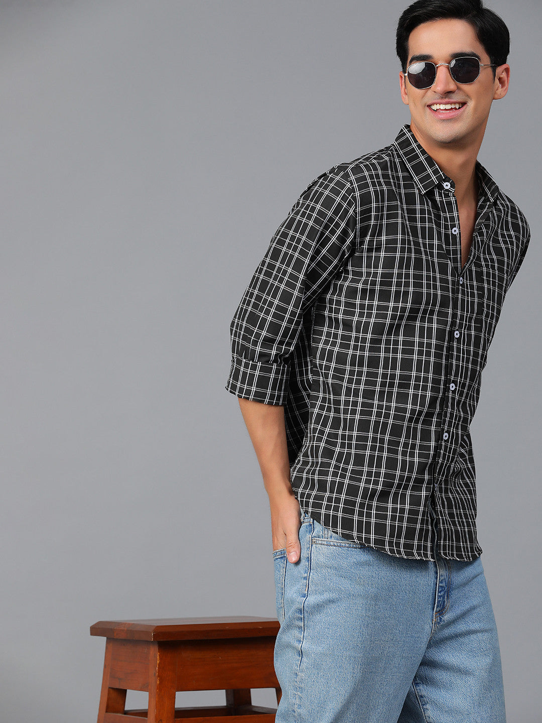 KOTTY Men Checkered Casual Multicolor Shirt 