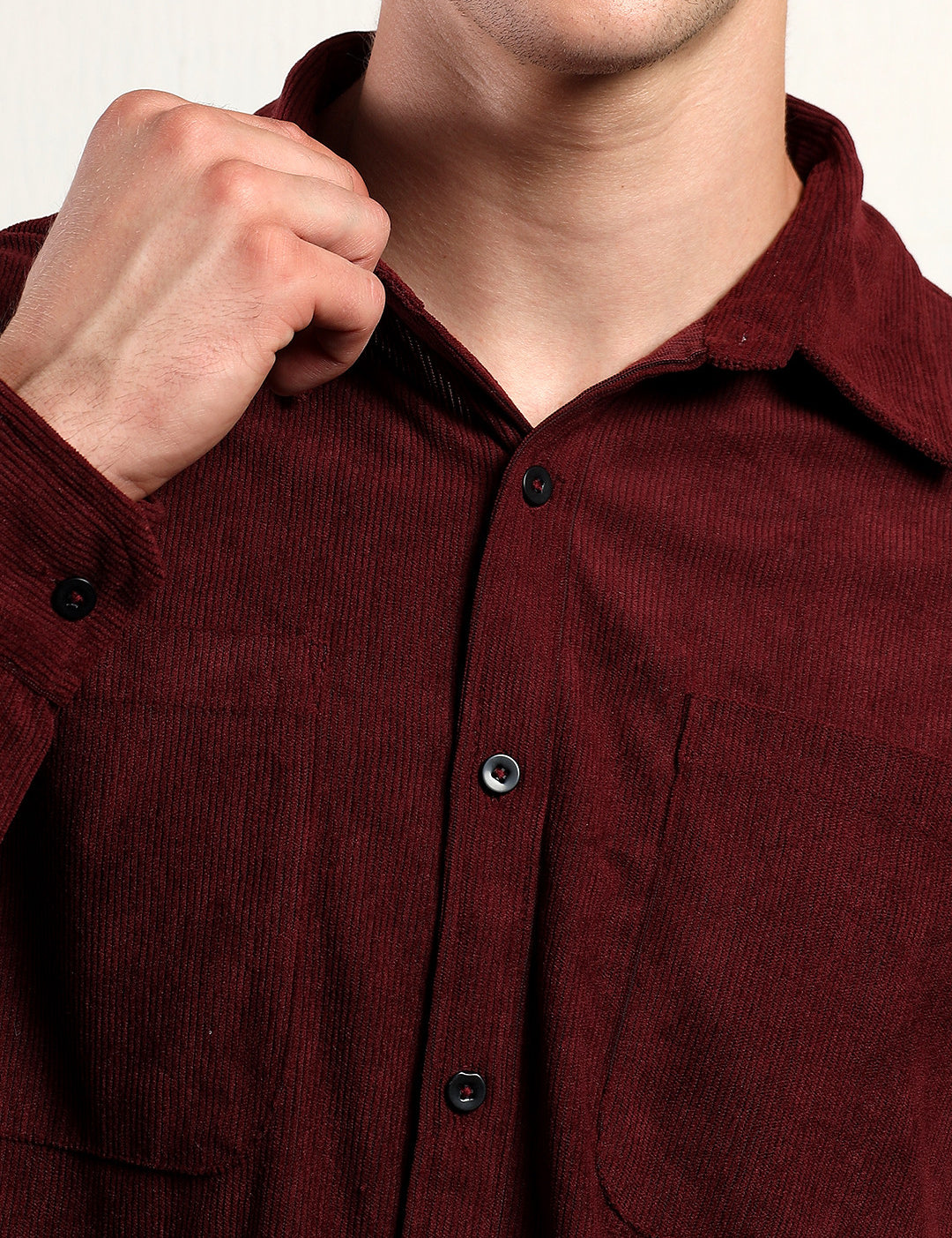 KOTTY Men Solid Casual Red Shirt 