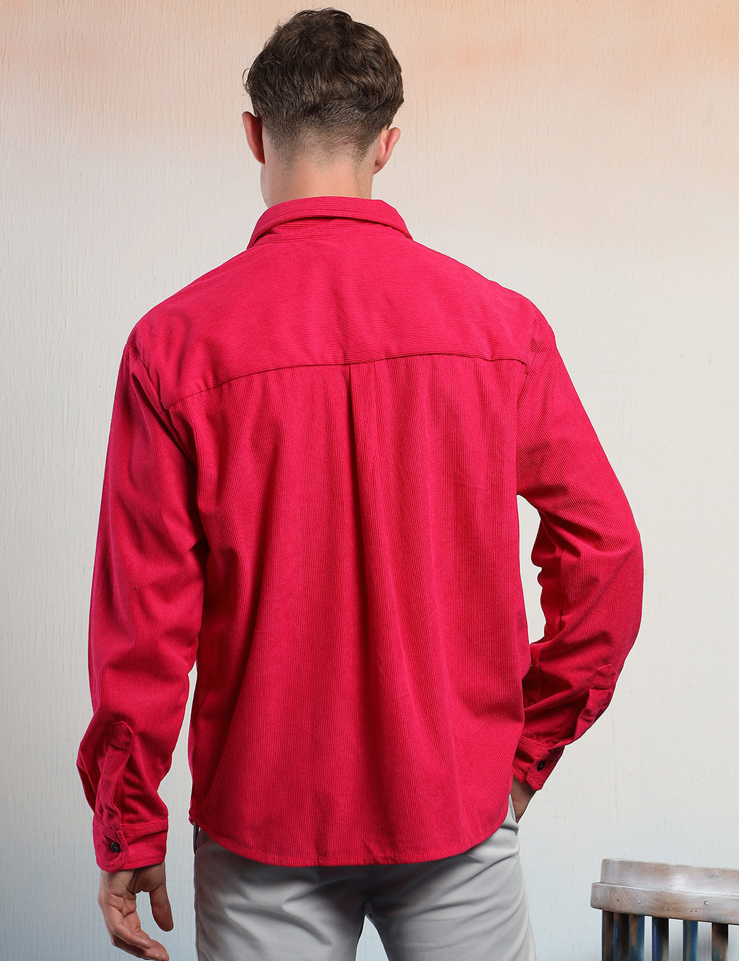 KOTTY Men Solid Casual Red Shirt 