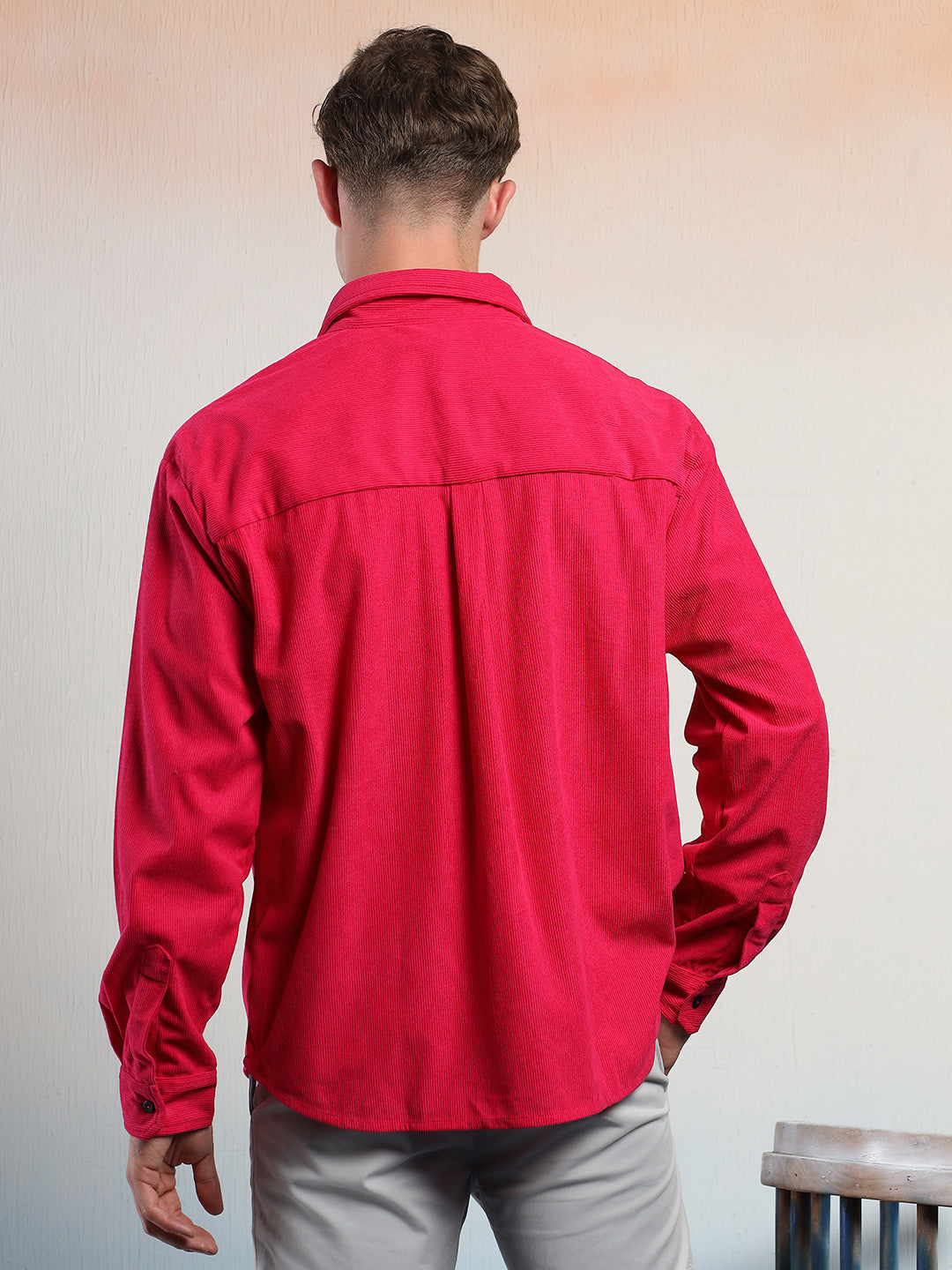 KOTTY Men Solid Casual Red Shirt 