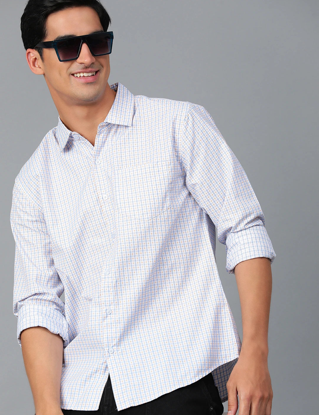 KOTTY Men Checkered Casual Multicolor Shirt 