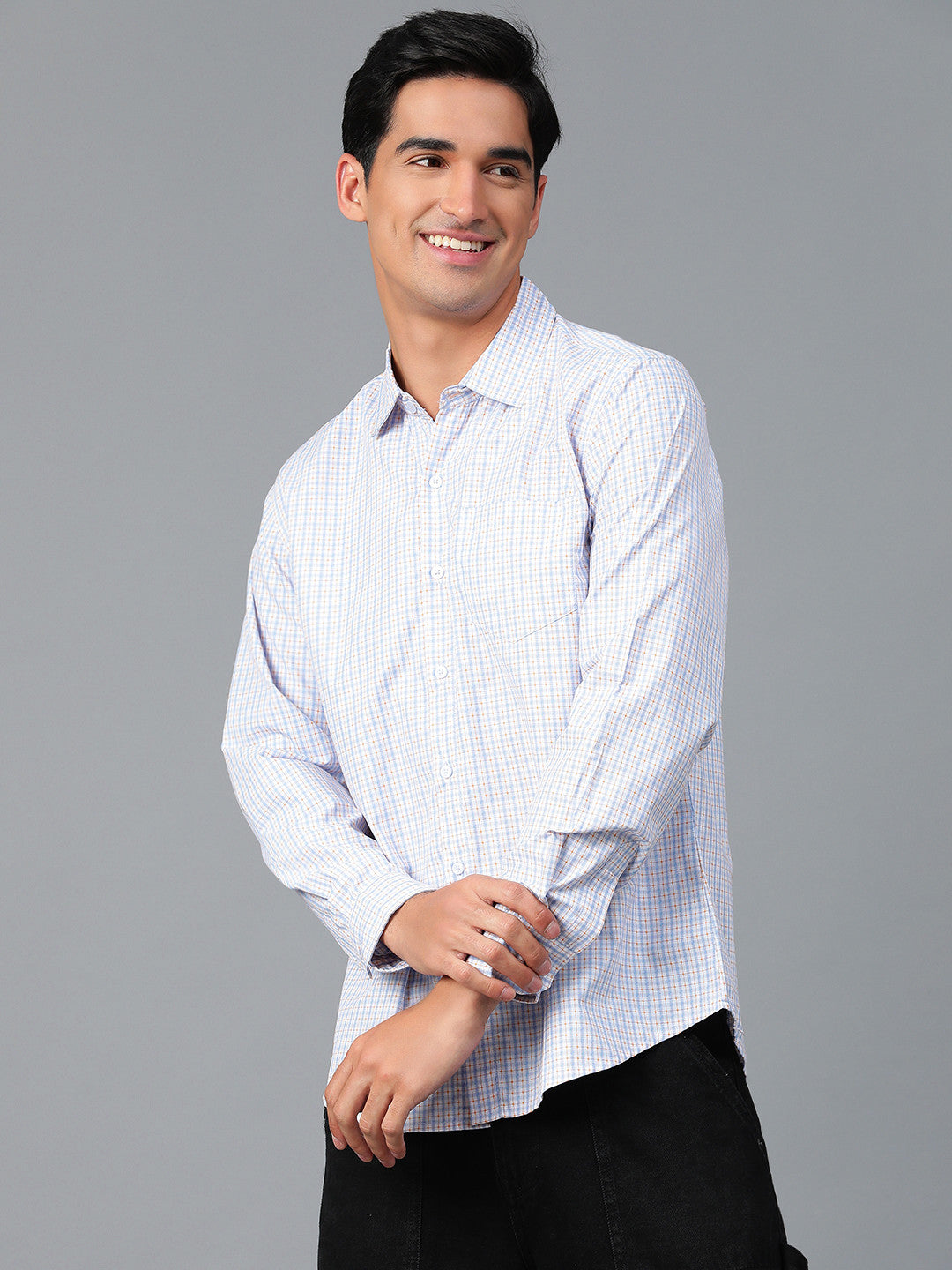 KOTTY Men Checkered Casual Multicolor Shirt 