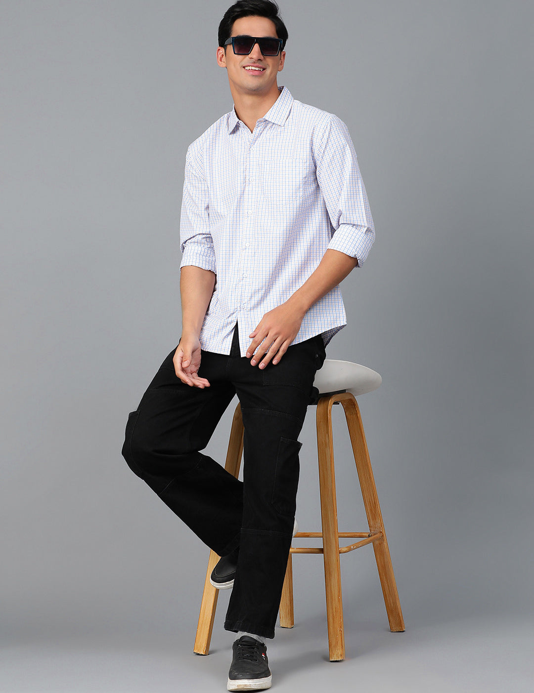 KOTTY Men Checkered Casual Multicolor Shirt 