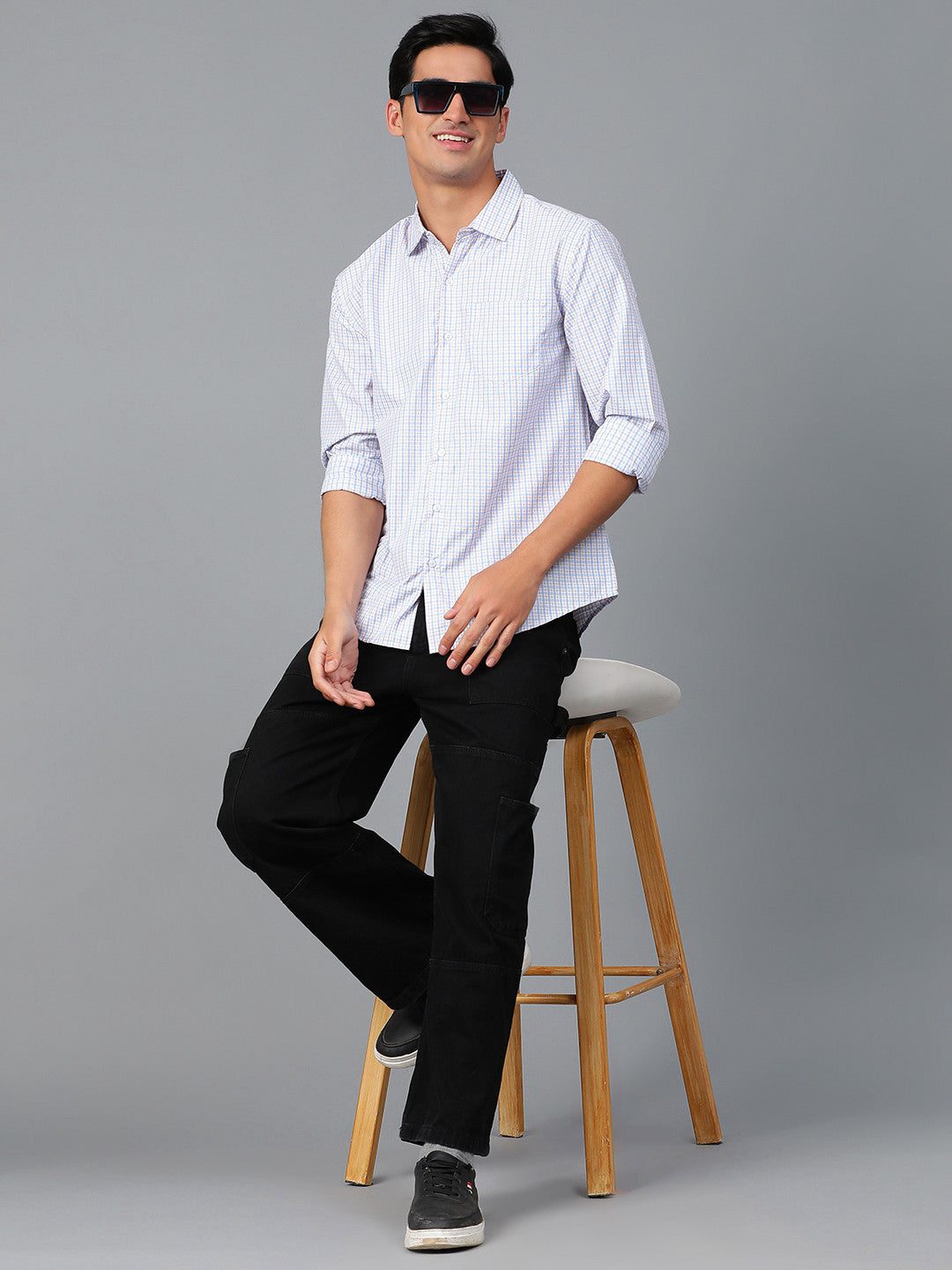 KOTTY Men Checkered Casual Multicolor Shirt 