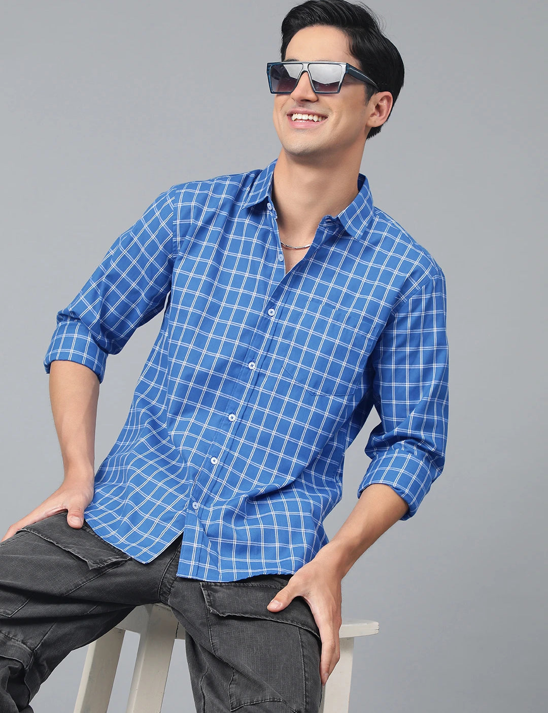KOTTY Men Checkered Casual Multicolor Shirt 