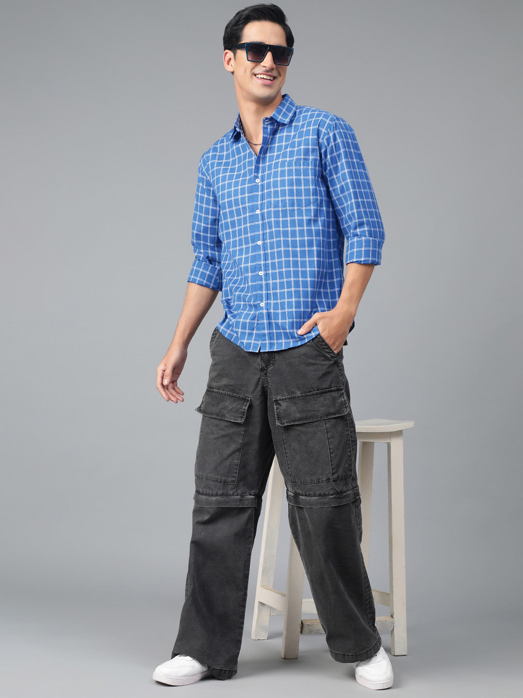 KOTTY Men Checkered Casual Multicolor Shirt 