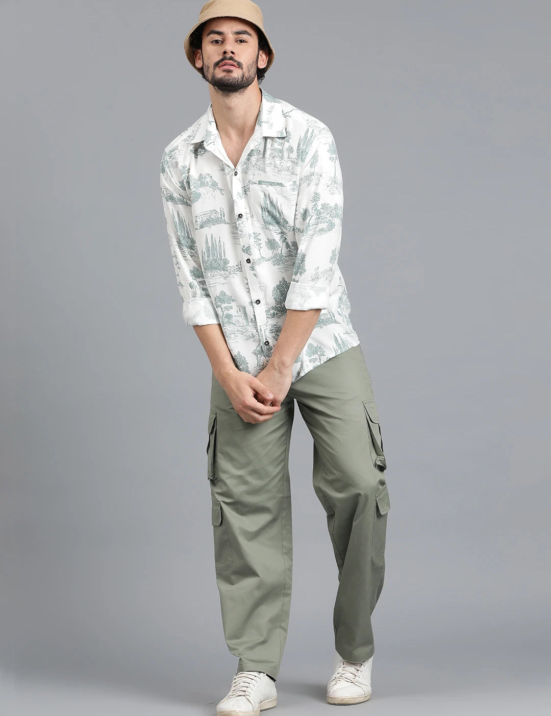 KOTTY Men Printed Casual Multicolor Shirt 
