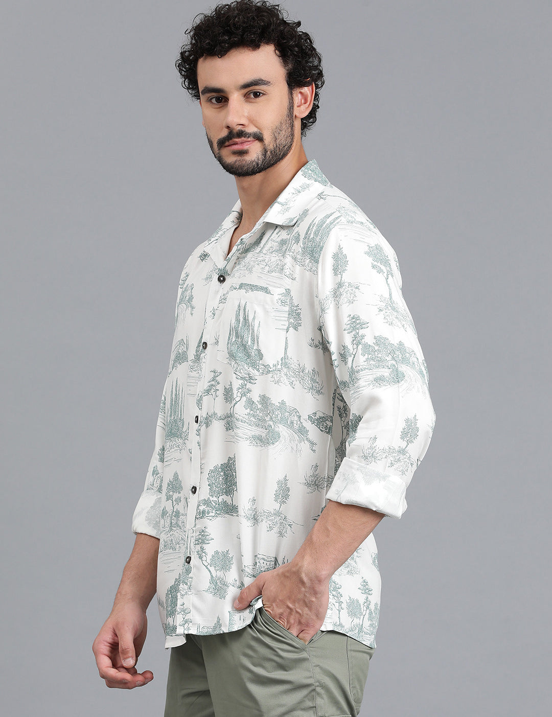 KOTTY Men Printed Casual Multicolor Shirt 