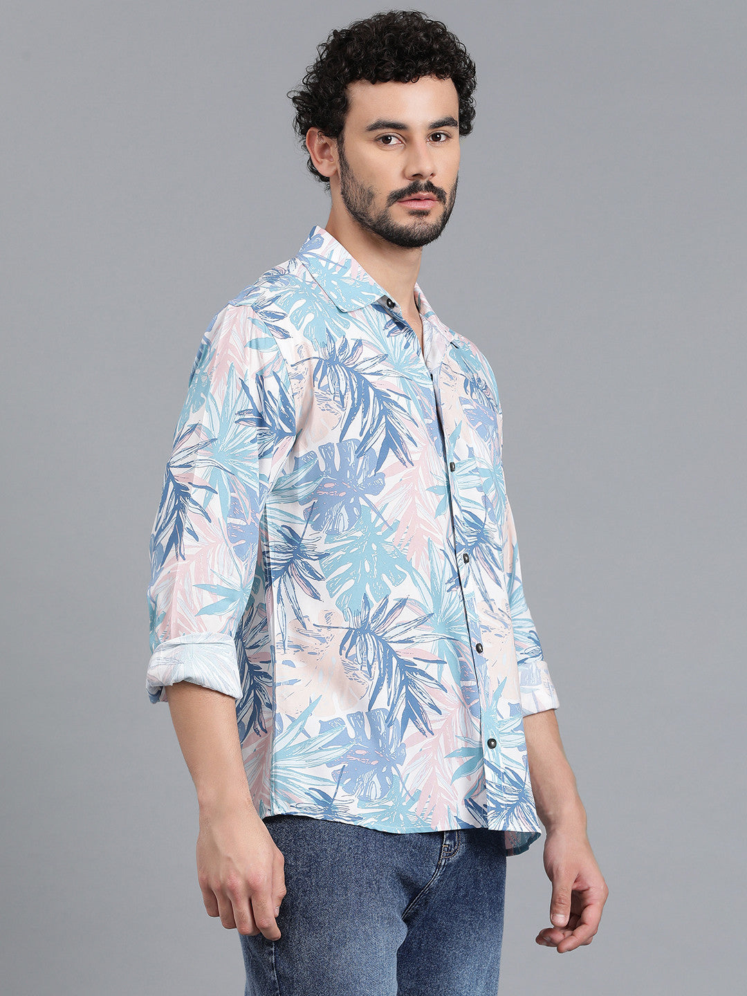 KOTTY Men Printed Casual Multicolor Shirt 