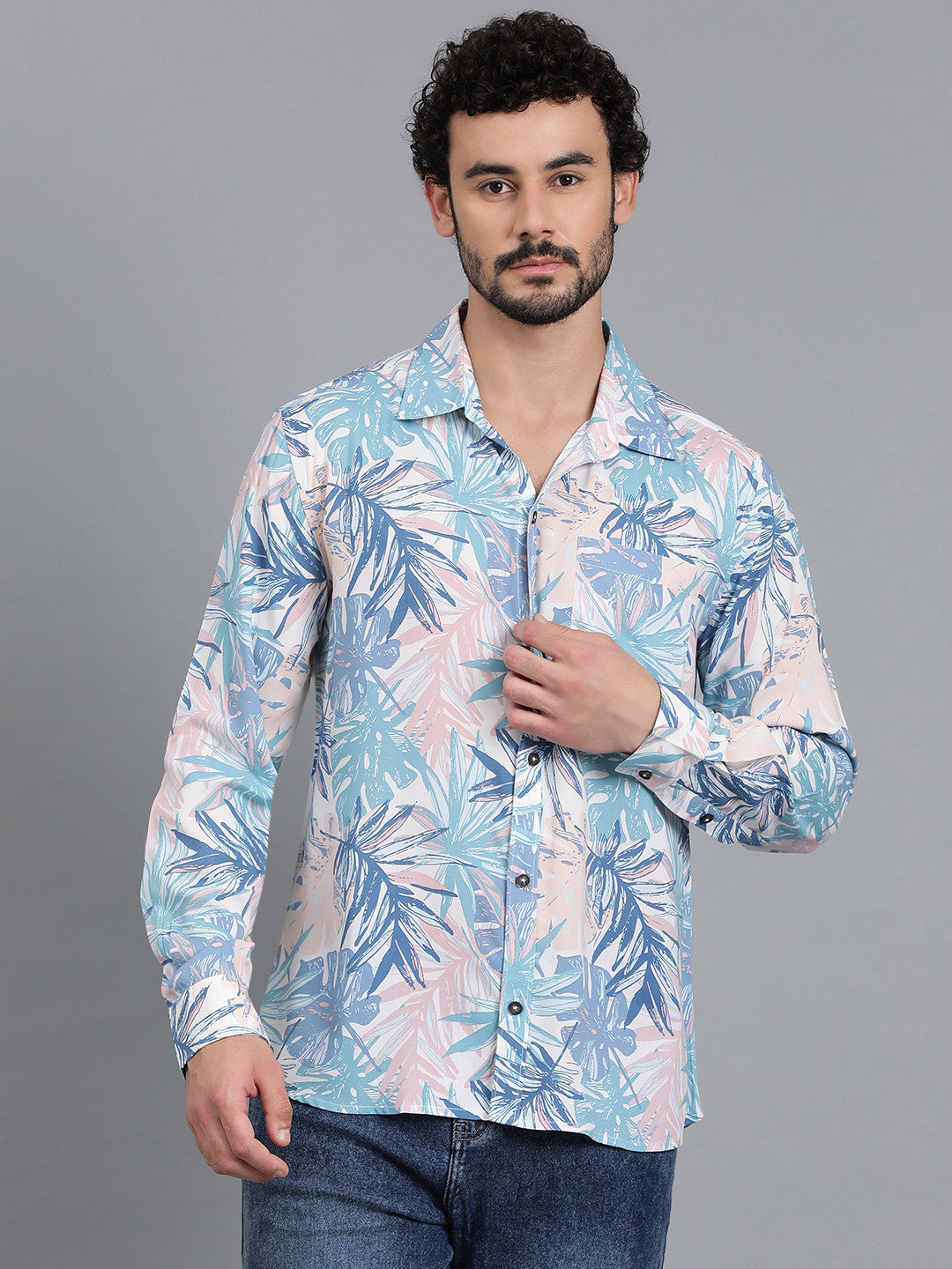 KOTTY Men Printed Casual Multicolor Shirt 