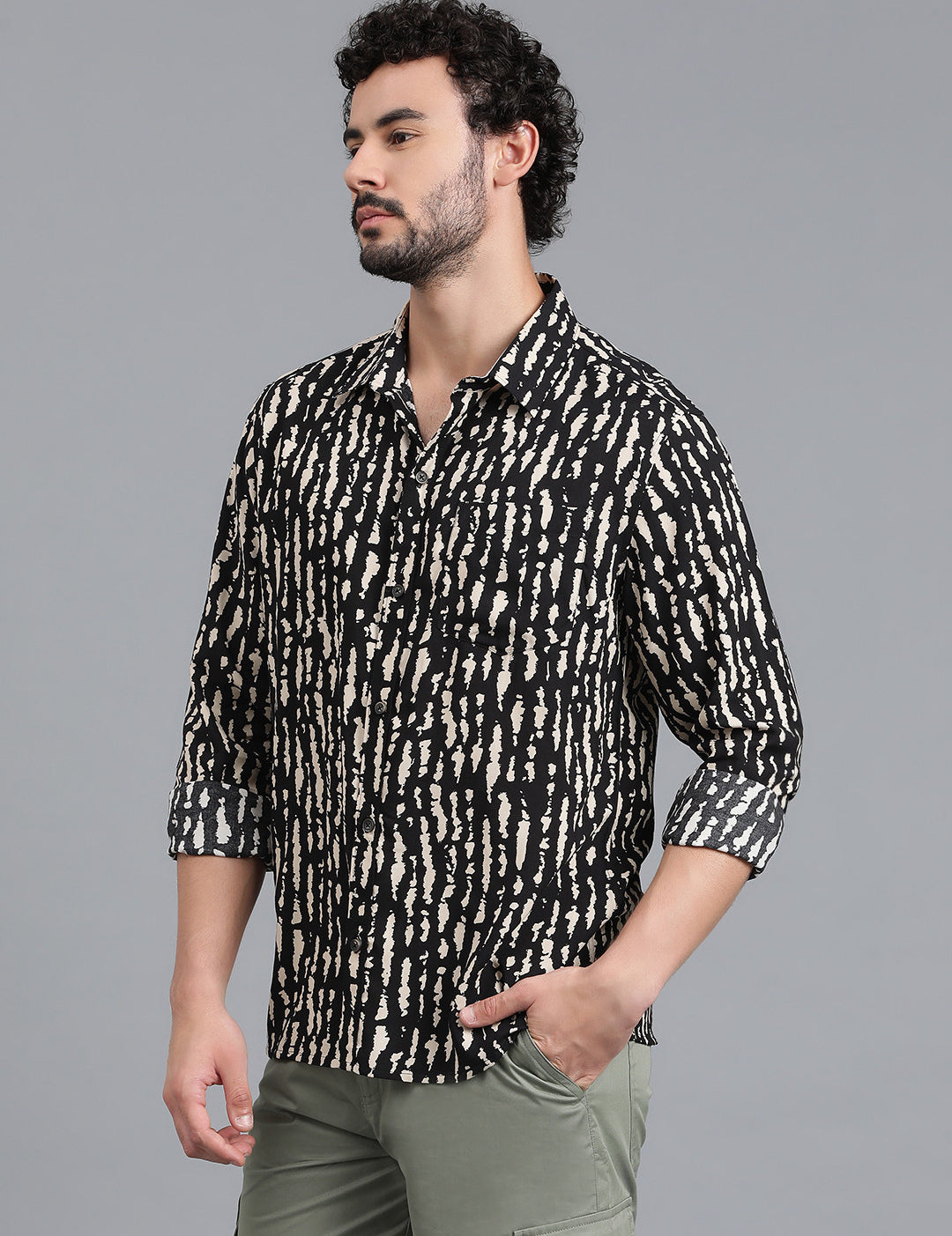KOTTY Men Printed Casual Multicolor Shirt 