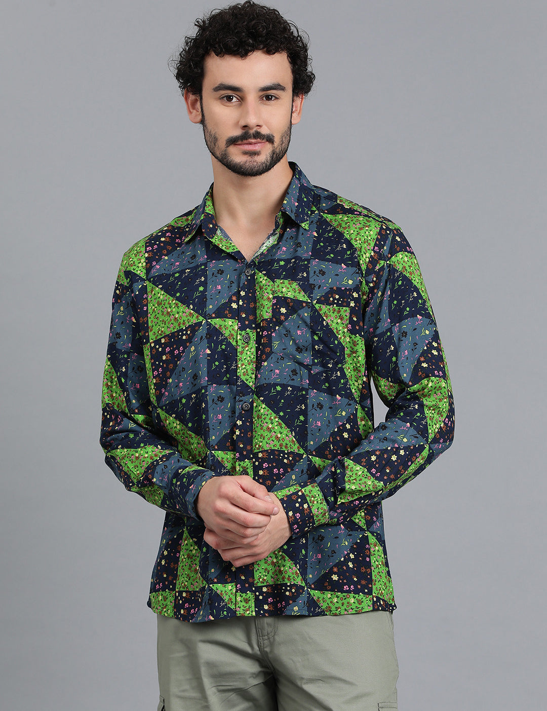 KOTTY Men Printed Casual Multicolor Shirt 