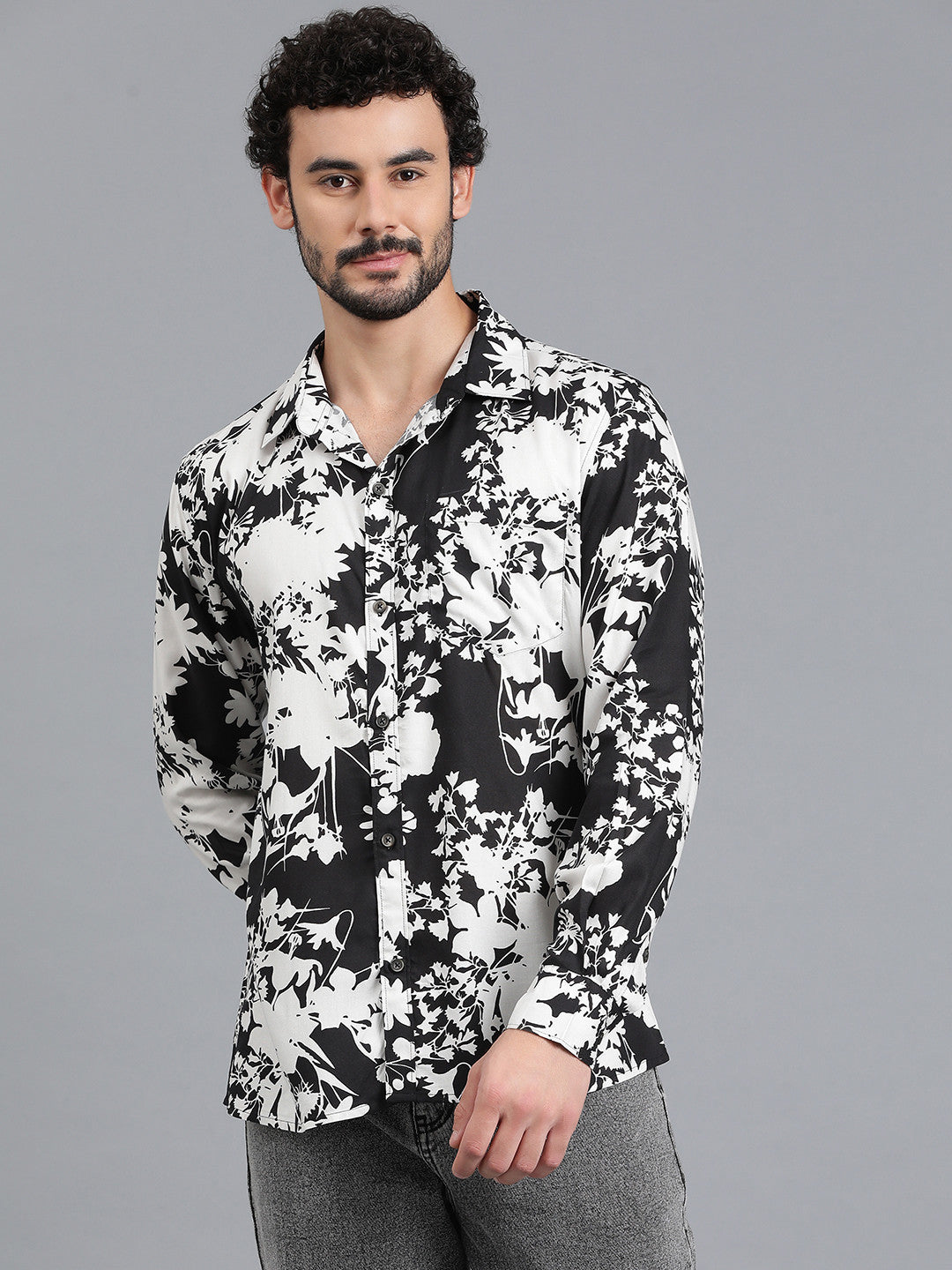 KOTTY Men Printed Casual Multicolor Shirt 