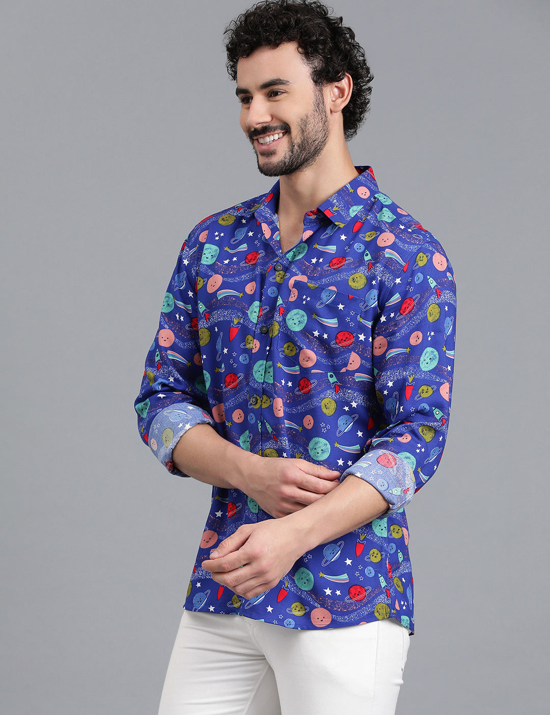 KOTTY Men Printed Casual Multicolor Shirt 
