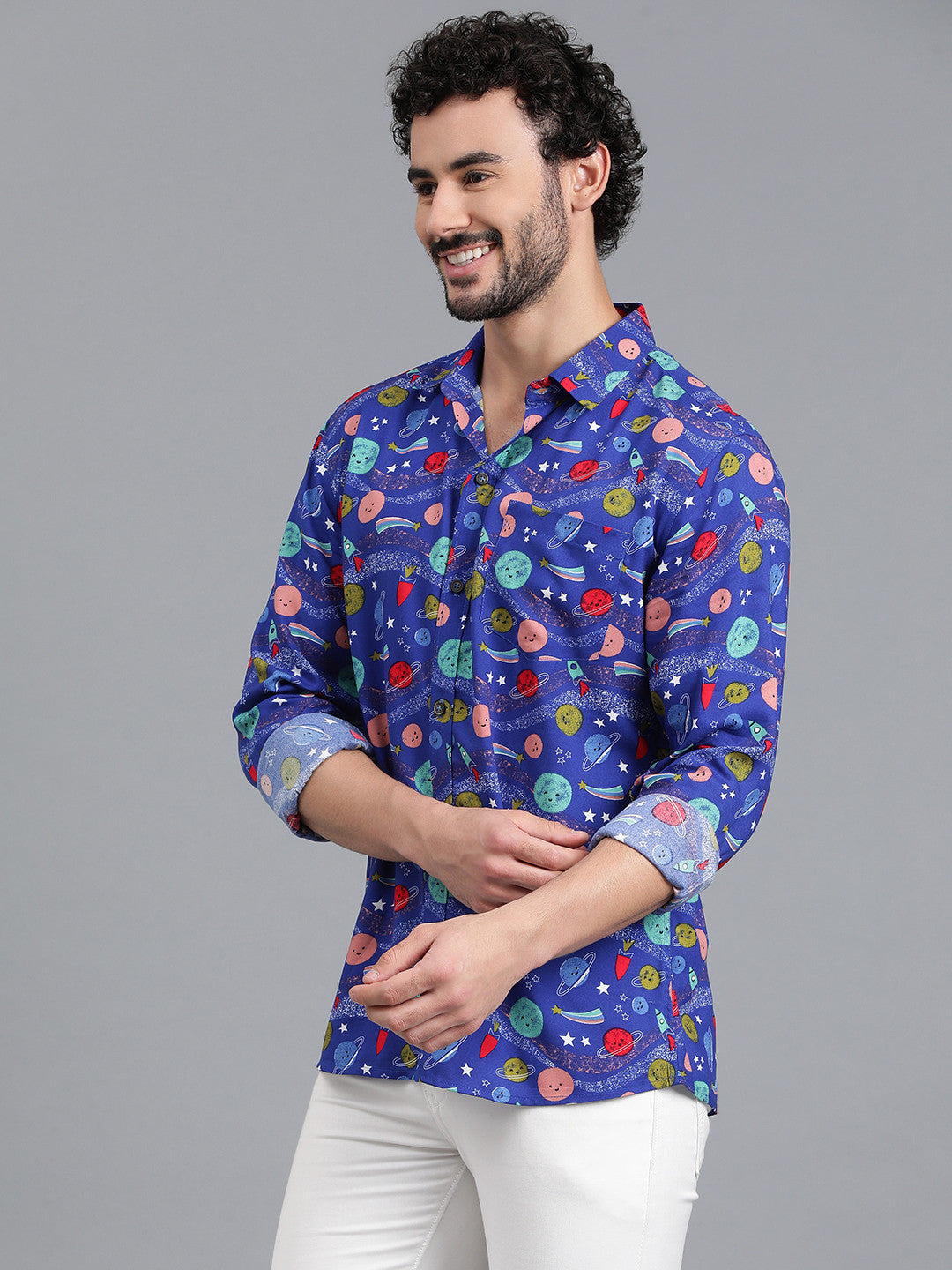 KOTTY Men Printed Casual Multicolor Shirt 