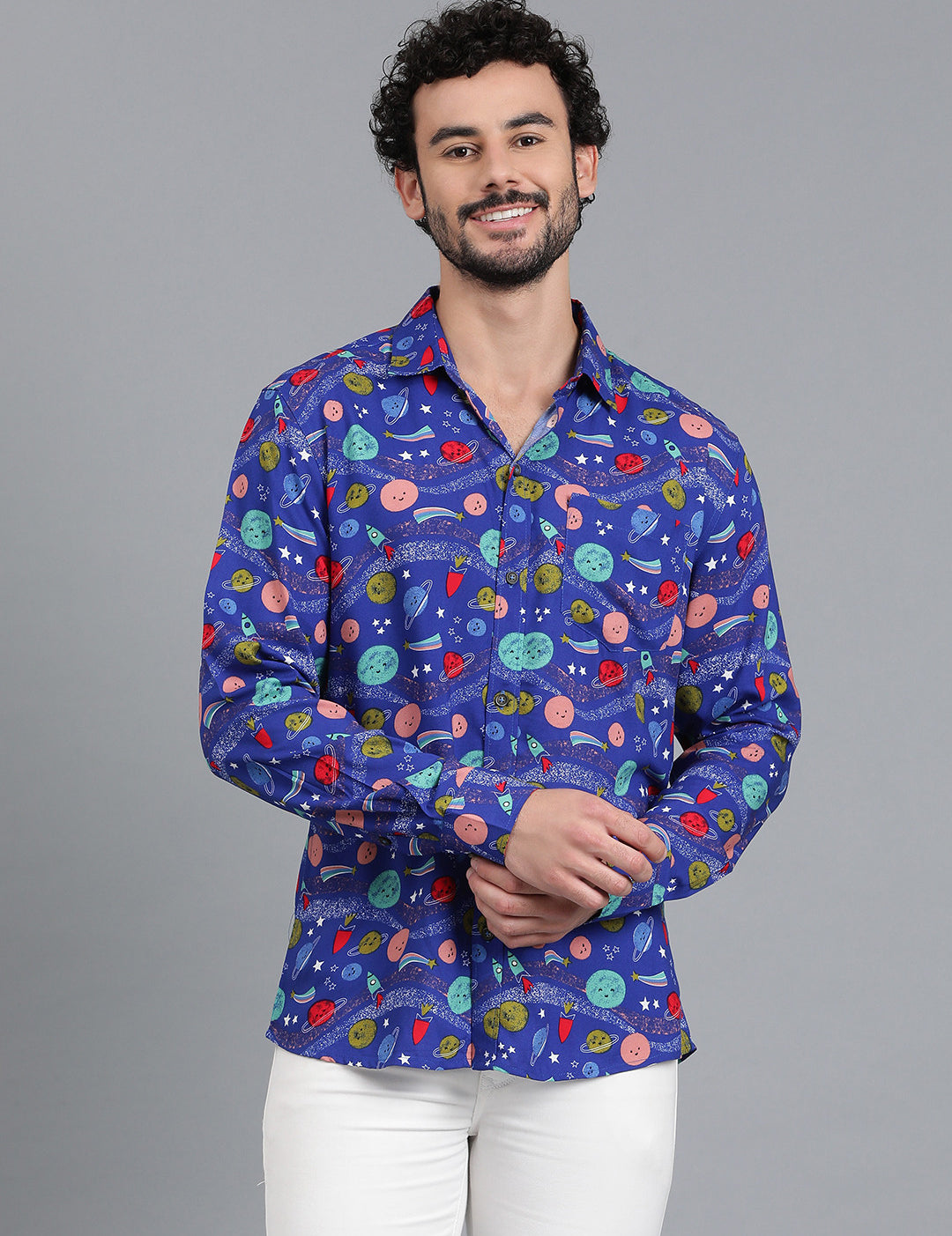 KOTTY Men Printed Casual Multicolor Shirt 
