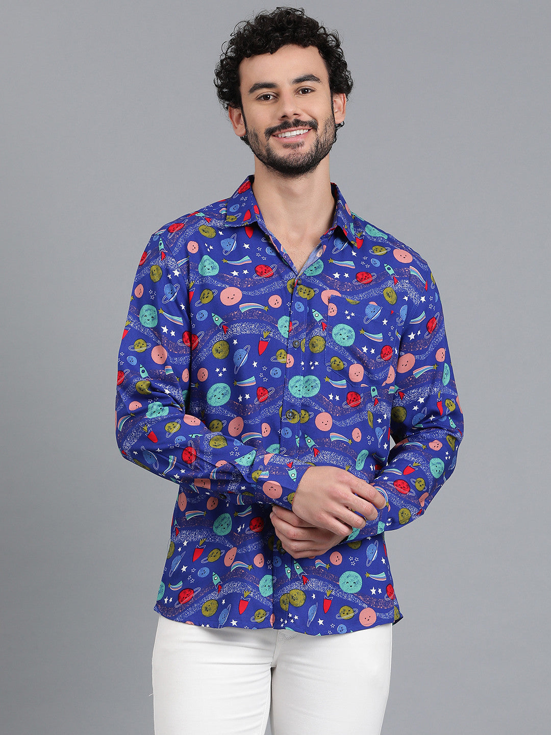 KOTTY Men Printed Casual Multicolor Shirt 