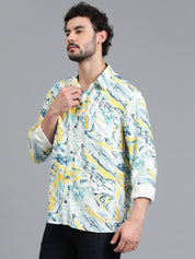KOTTY Men Printed Casual Multicolor Shirt 