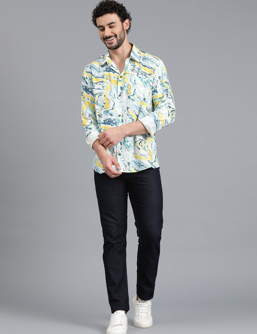 KOTTY Men Printed Casual Multicolor Shirt 