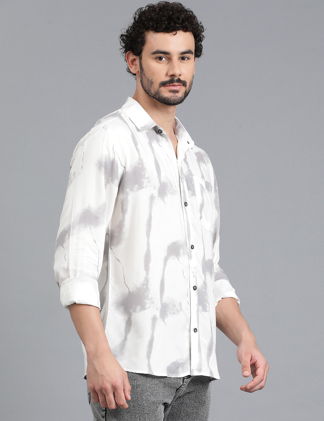 KOTTY Men Printed Casual Multicolor Shirt 