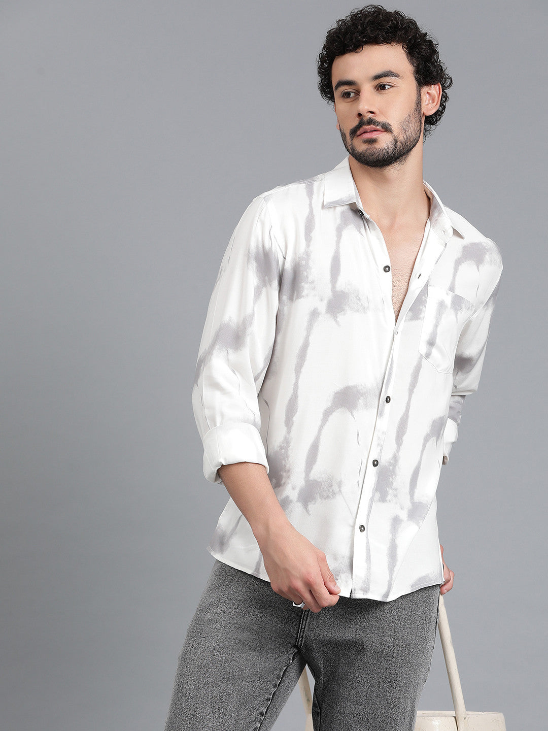 KOTTY Men Printed Casual Multicolor Shirt 