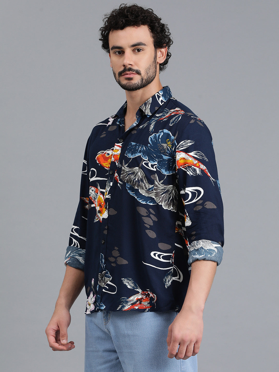 KOTTY Men Printed Casual Multicolor Shirt 