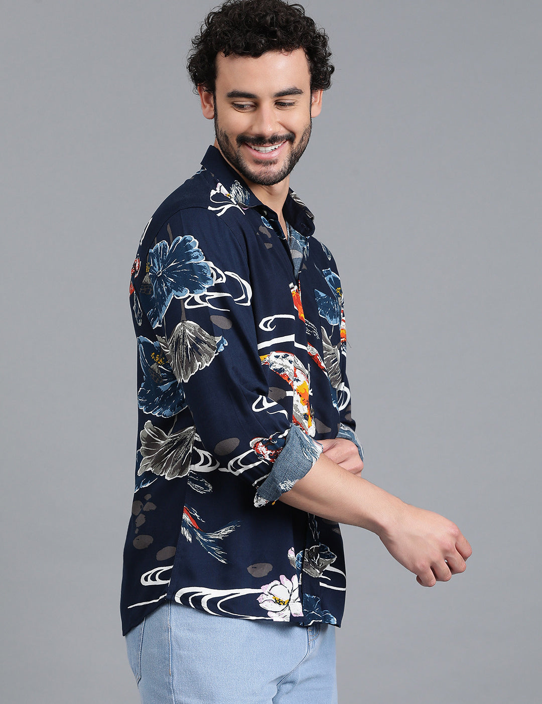 KOTTY Men Printed Casual Multicolor Shirt 
