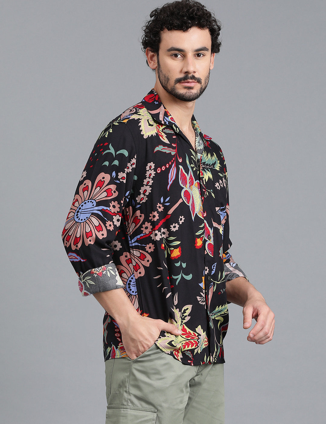 KOTTY Men Printed Casual Multicolor Shirt 