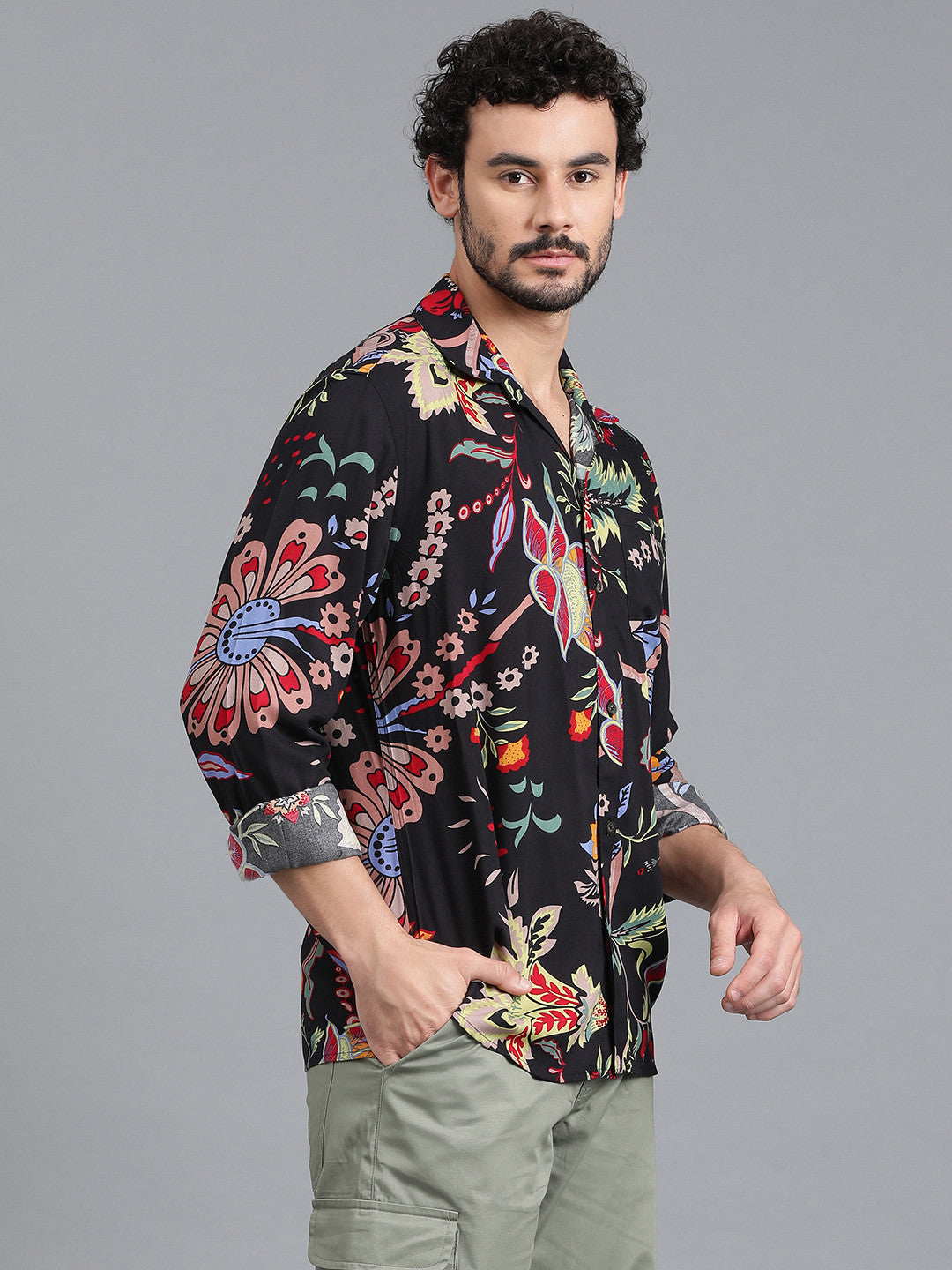 KOTTY Men Printed Casual Multicolor Shirt 