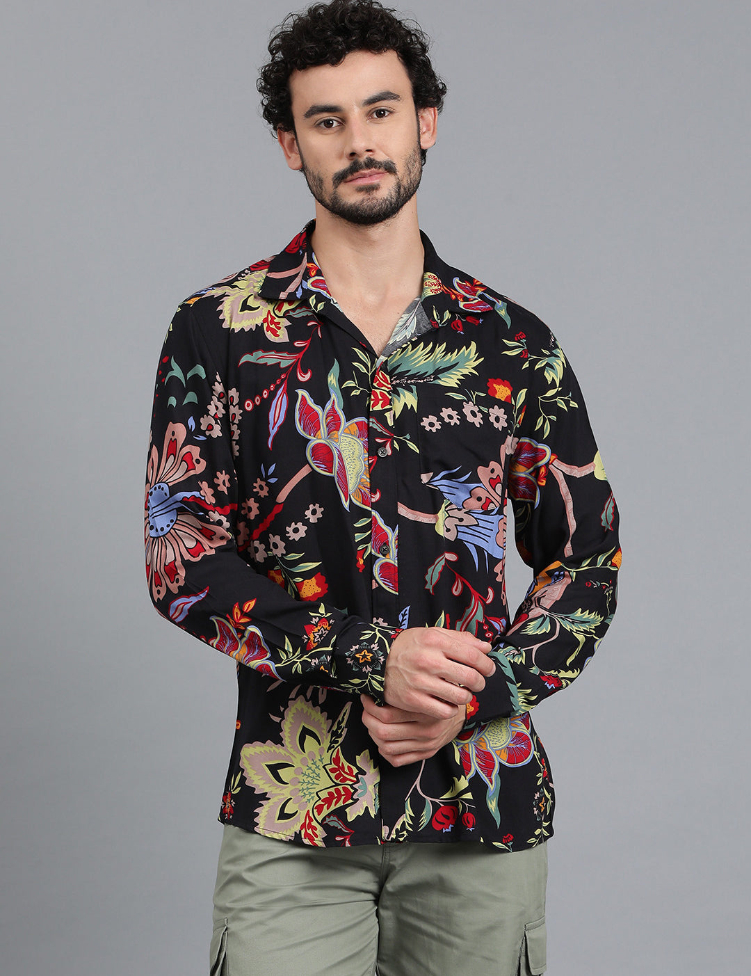 KOTTY Men Printed Casual Multicolor Shirt 