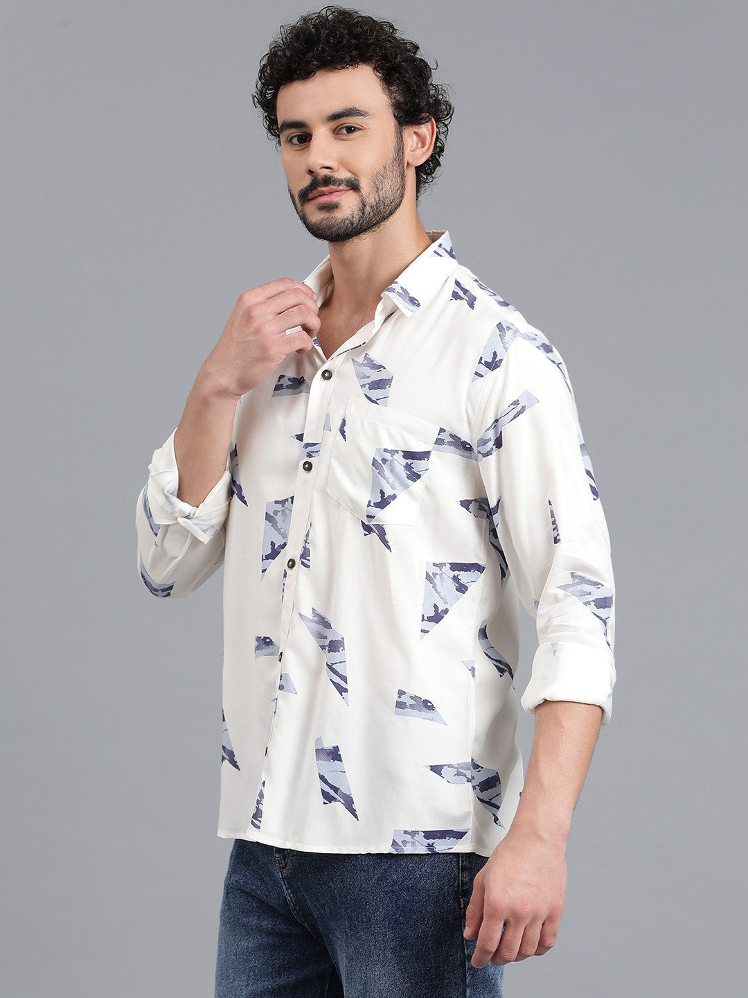 KOTTY Men Printed Casual Multicolor Shirt 