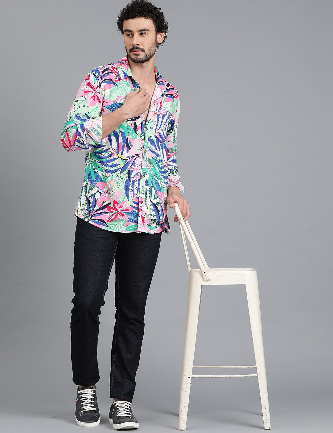 KOTTY Men Printed Casual Multicolor Shirt 