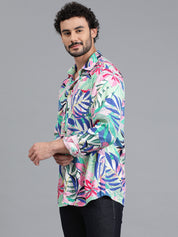 KOTTY Men Printed Casual Multicolor Shirt 