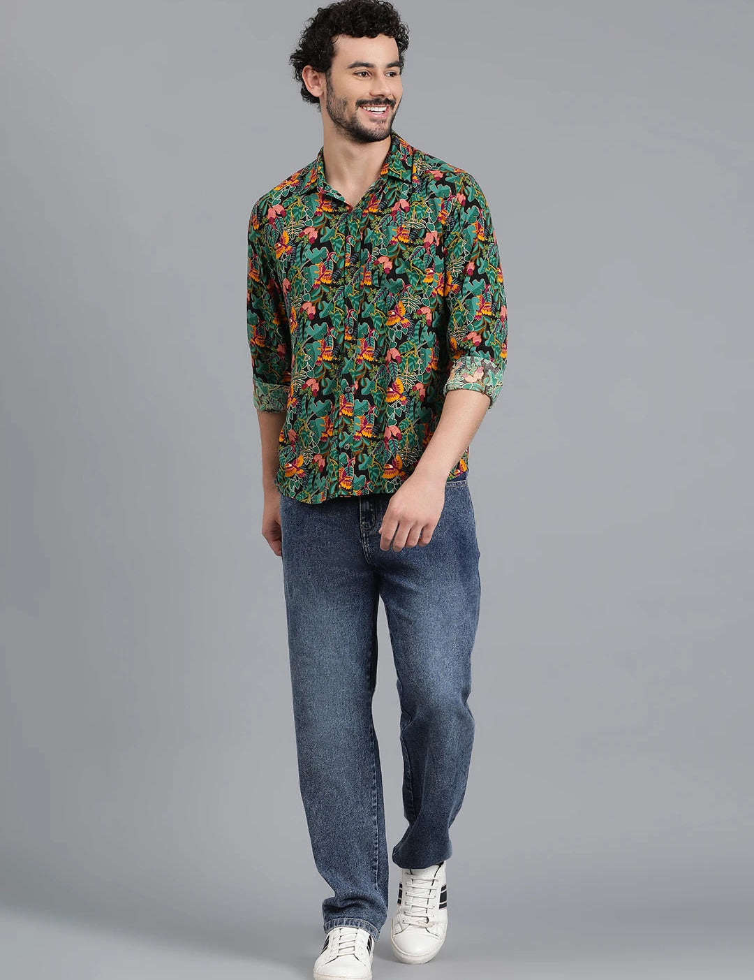 KOTTY Men Printed Casual Multicolor Shirt 