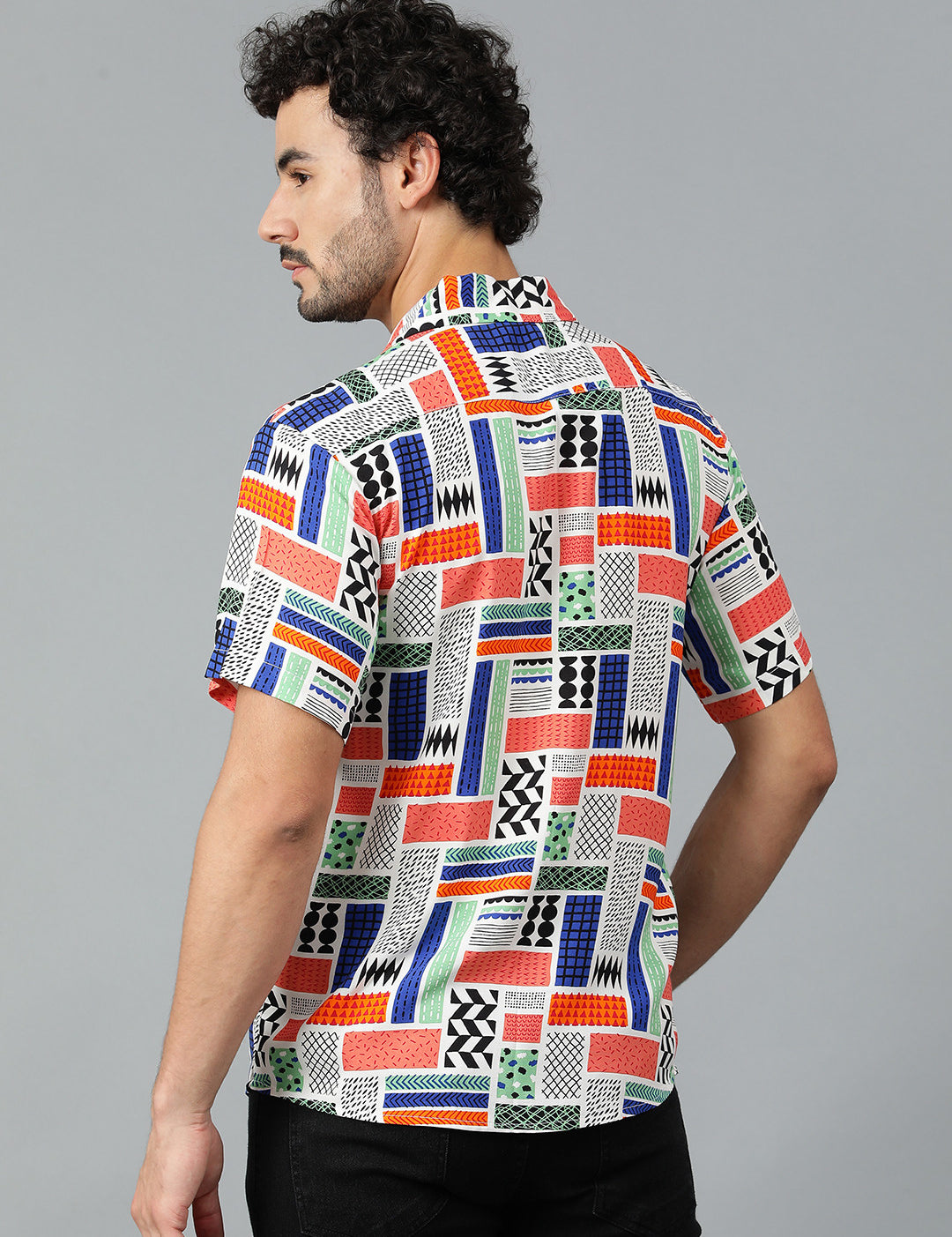 KOTTY Men Printed Casual Multicolor Shirt 