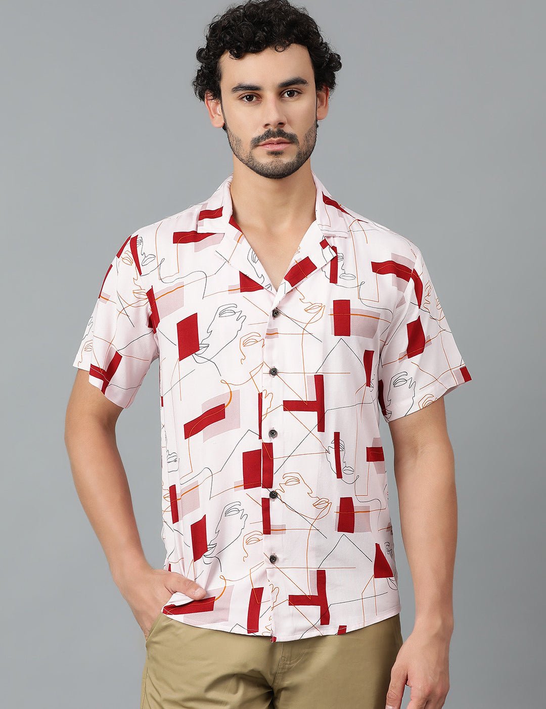 KOTTY Men Printed Casual Multicolor Shirt 